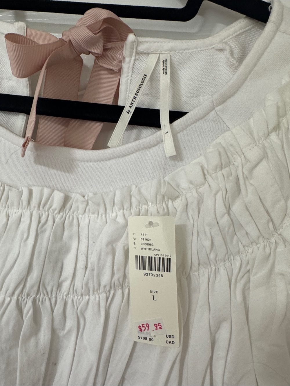 By Anthropologie Tie-Back Ruched Blouse - Picture 5 of 5